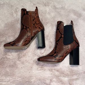 Snake Print Chelsea Boot from Express